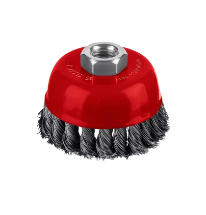ЗУБР 75хМ14 щетка чашечная для УШМ, жгутированная стальная проволока 0.5 мм, посад. М14 (35172-075) купить в Муравленко