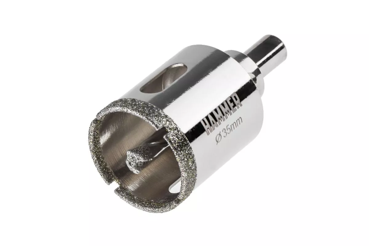 Коронка алмазная HAMMER Ф35мм HEX (DHS 35.0*65/5) купить в Муравленко