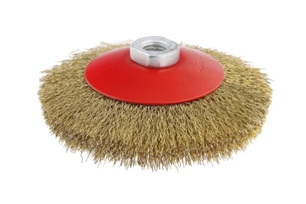 Кордщетка HAMMER тарелка 125мм для УШМ гофрированная латунированная сталь (207-108) купить в Муравленко