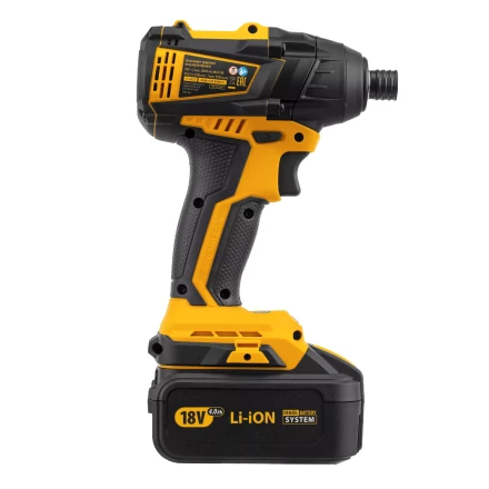 Винтоверт ударный аккумуляторный Denzel 26510 бесщеточный CID-IB-200 18В Li-Ion купить в Муравленко