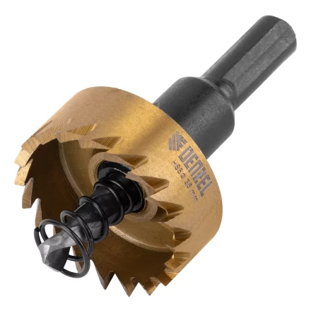 Коронка по металлу HSS, 35 мм, нитридтитановое покрытие Denzel 724110 купить в Муравленко