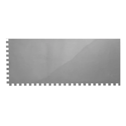 Гладилка из нержавеющей стали, 280 х 130 мм, зеркальная полировка, пластмассовая ручка, зуб 6 х 6 мм Matrix 86781 купить в Муравленко