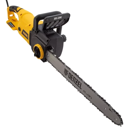 Пила цепная электрическая Denzel EDS-2200 2.2 кВт продольная шина 45 см шаг 3/8 паз 1.3 мм 62 звена 95619 купить в Муравленко
