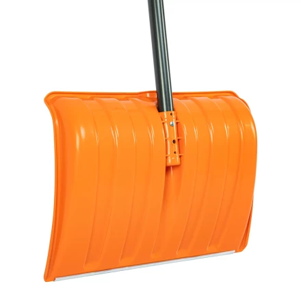 Лопата для уборки снега пластиковая Сибртех, 490х370х1350 мм, стальной черенок, усиленная 61667 купить в Муравленко