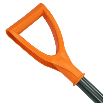 Лопата для уборки снега пластиковая Сибртех, 490х370х1350 мм, стальной черенок, усиленная 61667 купить в Муравленко