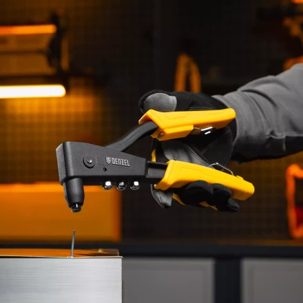 Заклепочник ручной, 255 мм Denzel, литой, усиленный, заклепки 2,4-3,2-4,0-4,8 мм 40441 купить в Муравленко