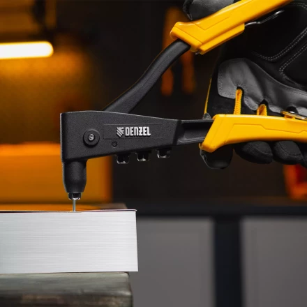 Заклепочник ручной, 255 мм Denzel, литой, усиленный, заклепки 2,4-3,2-4,0-4,8 мм 40441 купить в Муравленко