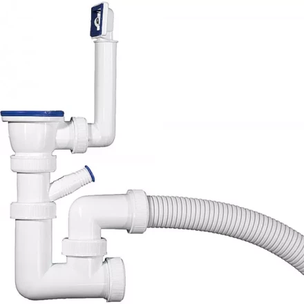 Сифон ЗУБР &quot;МАСТЕР&quot; колбовый для моек и раковин, выпуск - нержавеющая чашка, перелив, отвод для стиральной машины 51869 купить в Муравленко