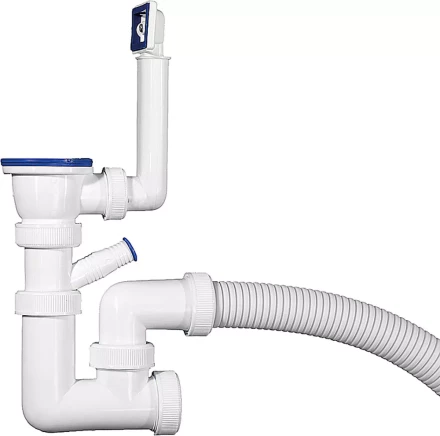 Сифон ЗУБР &quot;МАСТЕР&quot; колбовый для моек и раковин, выпуск - нержавеющая чашка, перелив, отвод для стиральной машины 51869 купить в Муравленко