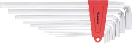 Набор ключей шестигранных имбусовых HEX, 2–12 мм, CrV,  9 шт., экстра-длин,  сатин  MATRIX 12308 купить в Муравленко