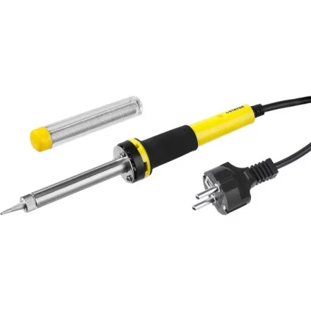 Паяльник с двухкомпонентной рукояткой и долговечным жалом, STAYER &quot;PROFI&quot; PROTerm, 55300-30, в комплекте (припой и подставка), 30 Вт, конус 55300-30 купить в Муравленко