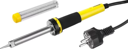 Паяльник с двухкомпонентной рукояткой и долговечным жалом, STAYER &quot;PROFI&quot; PROTerm, 55300-30, в комплекте (припой и подставка), 30 Вт, конус 55300-30 купить в Муравленко