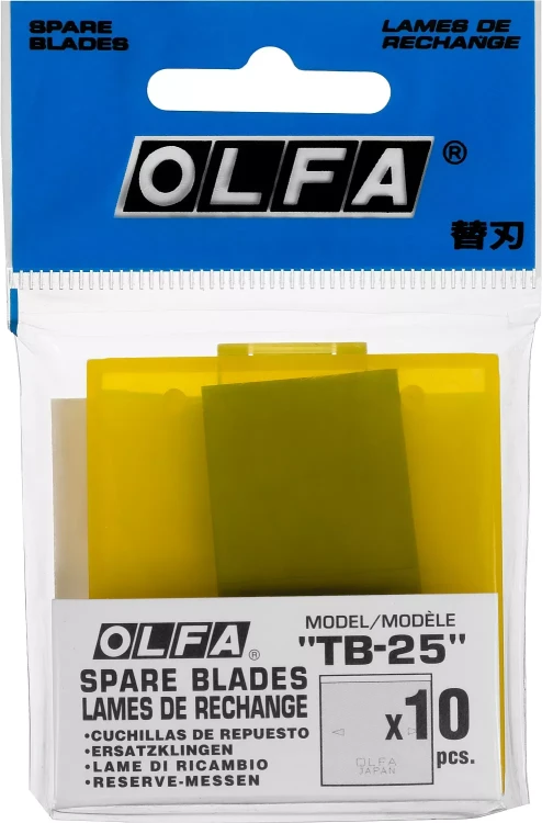Лезвие OLFA специальное, для скребка "TB-25", 4-х стороннее лезвие с 3-мя типами режущей кромки, 25 мм / 10 шт OL-TB-25 купить в Муравленко