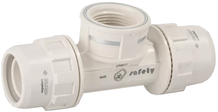 Штуцер с гайкой ЗУБР ШиреФит  - внутренняя резьба - штуцер с гайкой 16 мм - 1/2? - 16 мм переходной тройник 51502-16-1/2-16 купить в Муравленко