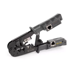 Кримпер многофункциональный КВТ JT-02T с 2 встроенными модулями для обжима RJ-45, RJ-12, RJ-11 (89229)