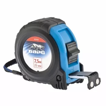 Рулетка 7,5 м х 25 мм БАРС Вектор утолщенное полотно магнитный зацеп обрезиненный корпус 32543 купить в Муравленко