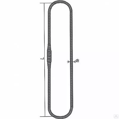 Строп канатный кольцевой СКК 12.5 т L=6 м  заплет на станке купить в Муравленко
