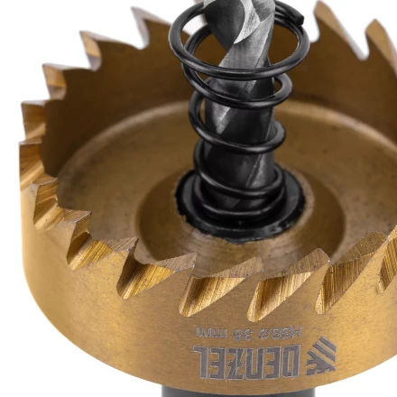 Коронка по металлу HSS, 38 мм, нитридтитановое покрытие Denzel 724111 купить в Муравленко