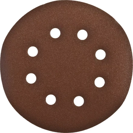 Круг шлифовальный ЗУБР &quot;СТАНДАРТ&quot; из абразивной бумаги на велкро основе, 6 отв., Р180, 150мм, 5шт 35350-150-180 купить в Муравленко