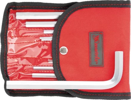 Набор ключей шестигранных имбусовых HEX, 1,5–12 мм, CrV,  10 шт., короткие,  сатин., чехол  MATRIX 12309 купить в Муравленко