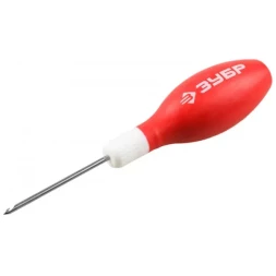 Шило ЗУБР &quot;МАСТЕР&quot; сапожное, эргономичная обрезиненная рукоятка, длина 60мм, d 3мм 09570-3