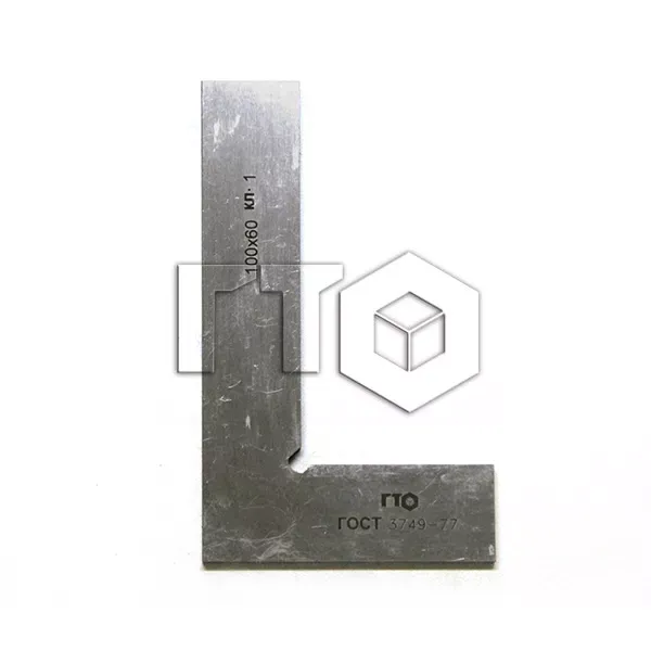 Угольник УП-1-100 (100х60) кл. 1 ГТО поверочный ГОСТ 3749-77 купить в Муравленко