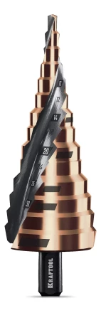 Ступенчатые сверла, сталь c кобальтом, спиральная проточка, 3Т хвостовик 29691-4-39-14 купить в Муравленко