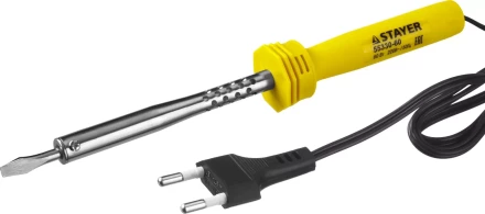 Паяльник STAYER &quot;STANDARD&quot; с пластмассовой рукояткой и долговечным жалом, 60 Вт, клин 55330-60 купить в Муравленко