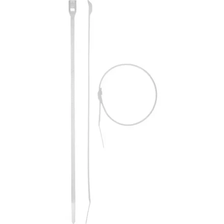 Кабельные стяжки белые КОБРА, с плоским замком, 4.6 х 205 мм, 25 шт, нейлоновые, ЗУБР 30930-46-205 купить в Муравленко