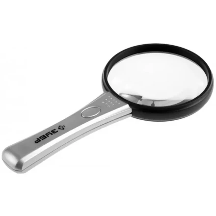 Лупа ЗУБР &quot;МАСТЕР&quot;, светодиодная подсветка, 3-х/4-х кратное увеличение, диаметр линзы 90мм 40541-90 купить в Муравленко