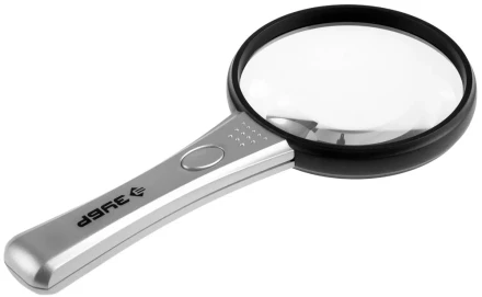 Лупа ЗУБР &quot;МАСТЕР&quot;, светодиодная подсветка, 3-х/4-х кратное увеличение, диаметр линзы 90мм 40541-90 купить в Муравленко