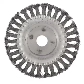 Щетка для УШМ 150 мм посадка 22,2 мм плоская крученая металлическая проволока СИБРТЕХ 746347 купить в Муравленко