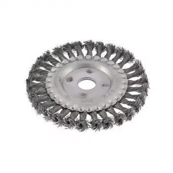 Щетка для УШМ 150 мм посадка 22,2 мм плоская крученая металлическая проволока СИБРТЕХ 746347 купить в Муравленко