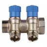 Коллектор GENERAL FITTINGS для холодной воды, вентили, никелированная латунь, вход 3/4" - 4 выхода 1/2" 51046-3/4-1/2-CT4 купить в Муравленко