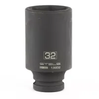 Головка ударная удлиненная шестигранная 32мм 1/2" CrMo  Stels 13952
