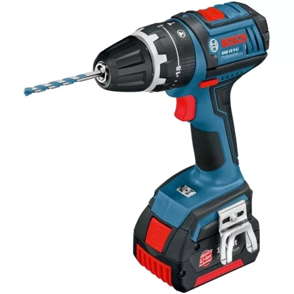 Дрель-шуруповерт аккумуляторная BOSCH GSR 18 V-Li (0.601.866.100) кейс купить в Муравленко