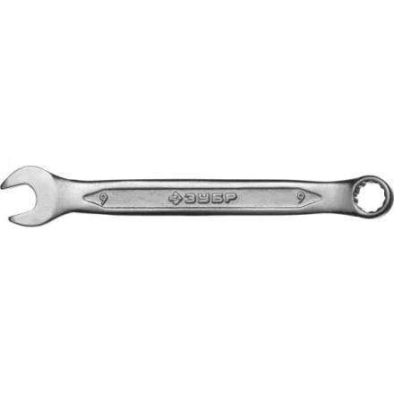 Ключ ЗУБР &quot;МАСТЕР&quot; гаечный комбинированный, Cr-V сталь, хромированный, 9мм 27087-09 купить в Муравленко