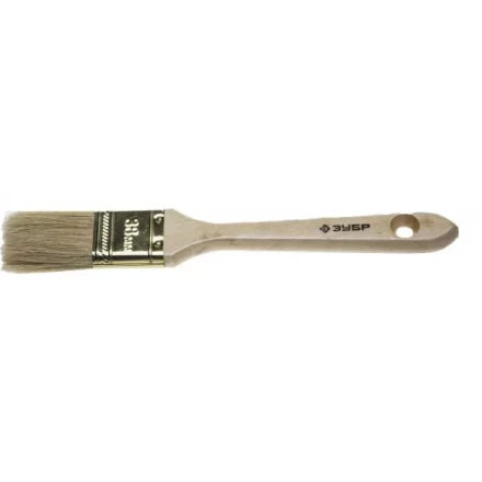 Кисть плоская  ЗУБР "УНИВЕРСАЛ-ЭКСПЕРТ", натуральная щетина, деревянная ручка, 38мм 4-01005-038 купить в Муравленко