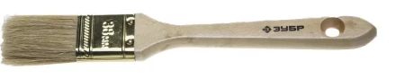 Кисть плоская  ЗУБР "УНИВЕРСАЛ-ЭКСПЕРТ", натуральная щетина, деревянная ручка, 38мм 4-01005-038 купить в Муравленко