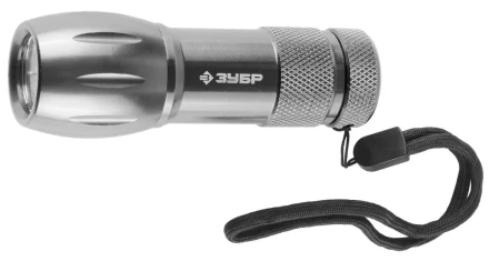 Фонарь ЗУБР &quot;МАСТЕР&quot; ручной, алюминиевый корпус, 9 светодиодов, 3ААА, металлик 56213-S купить в Муравленко