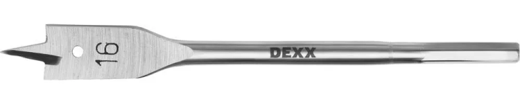 Сверло по дереву перовое, шестигранный хвостовик, DEXX 2945-16, d=16мм 2945-16 купить в Муравленко