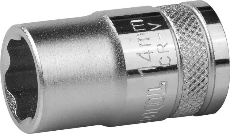 Торцовая головка KRAFTOOL "INDUSTRIE QUALITAT", Cr-V, SUPER-LOCK, хромосатинированная, 1/2", 14 мм 27801-14_z01 купить в Муравленко