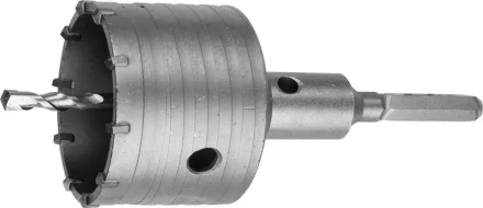 Коронка ЗУБР буровая, коническая посадка центрирующего сверла, шестигранный хвостовик, в сборе, 68мм 2917-68_z01 купить в Муравленко