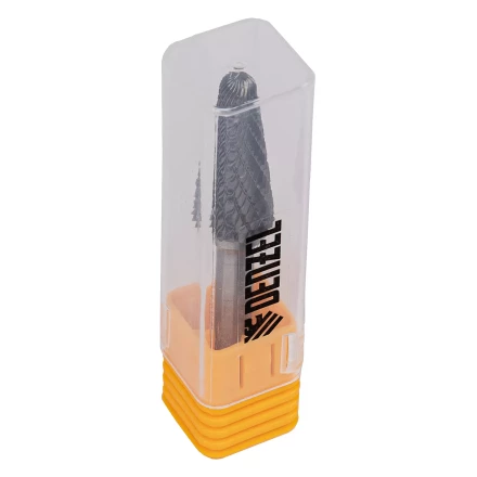 Борфреза по металлу твердосплавная, коническая закругленная, тип-L, 12 мм// Denzel 72071 купить в Муравленко