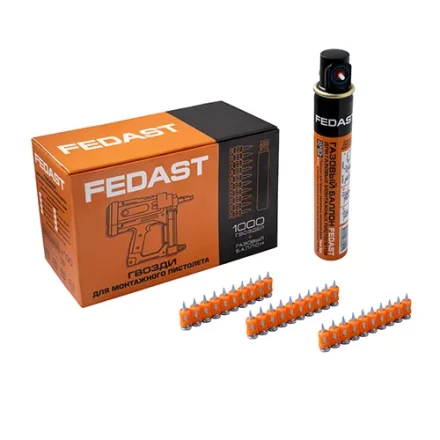 Гвозди 3x16 мм с кованым наконечником Bullet point для монтажного пистолета с газовым баллоном 165 мм FEDAST fd3016mgbp купить в Муравленко