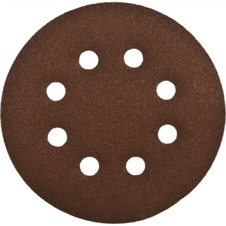 Круг шлифовальный ЗУБР &quot;СТАНДАРТ&quot; из абразивной бумаги на велкро основе, 8 отв., Р120, 125мм, 5шт 35350-125-120 купить в Муравленко