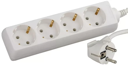 Удлинитель СВЕТОЗАР электрический с заземлением, евро, 4 гнезда, 2м SV-55043-2 купить в Муравленко