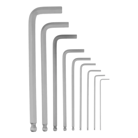 Набор ключей имбусовых, HEX, 1,5-10 мм, CrV, 9 шт., удлиненные, с шаром Сибртех 123647 купить в Муравленко