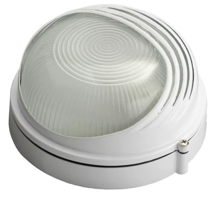 Светильник уличный СВЕТОЗАР влагозащищенный с верхним декоративным кожухом, цвет белый, 60Вт SV-57271-W купить в Муравленко