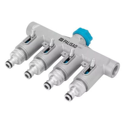 Разветвитель четырёхканальный Palisad 65833, с внутренней резьбой 3/4", алюминий, LUXE купить в Муравленко